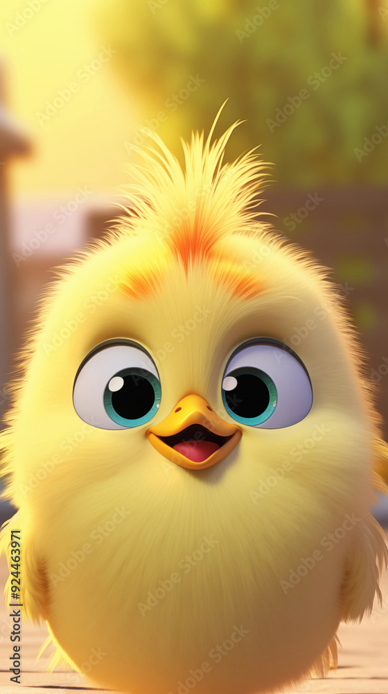 Cartoon cute chick illustration
