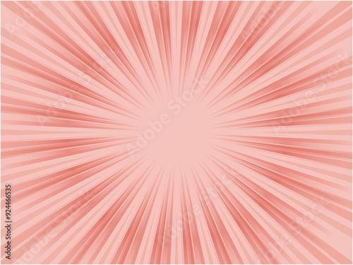 うっすらと綺麗に輝くレッドの集中線背景素材