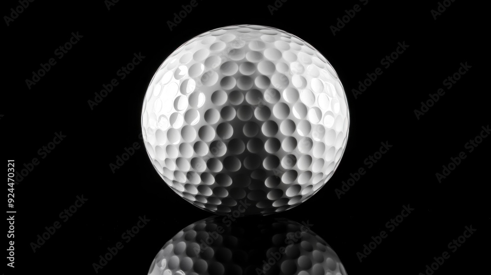 Golf Ball on Black Background Golf Ball on Black Background