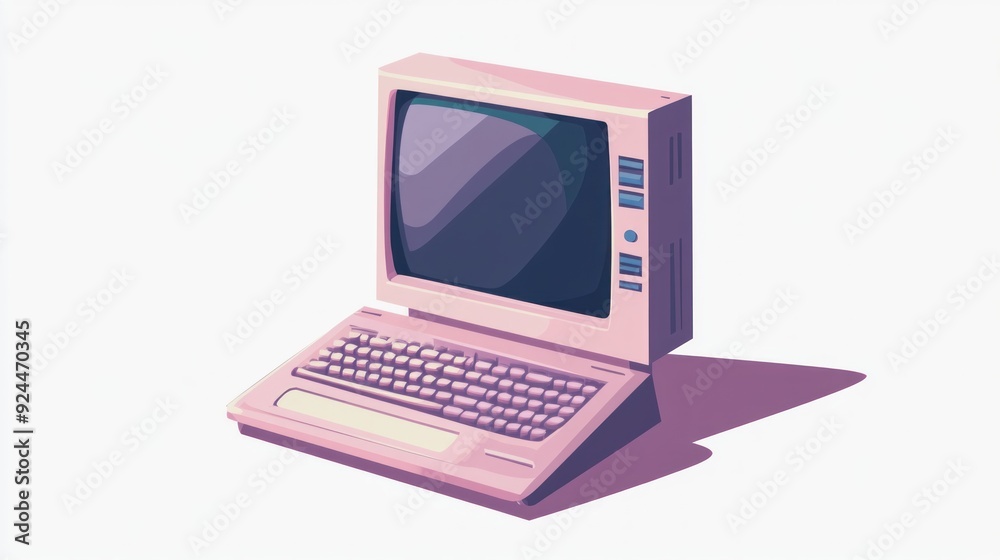 Retro Pink Personal Computer Retro Pink Personal Computer
