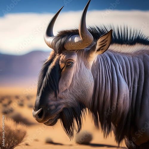 Blue Wildebeest Portrait photo