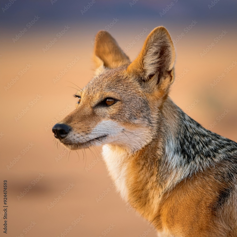 Fototapeta premium Black-Backed Jackal Profile