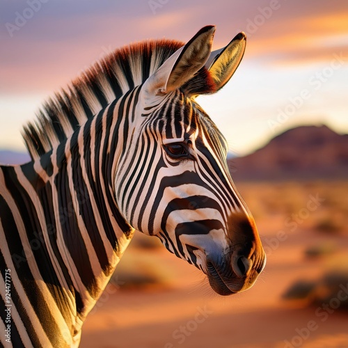 Stunning Close-Up of Zebra in Natural Habitat