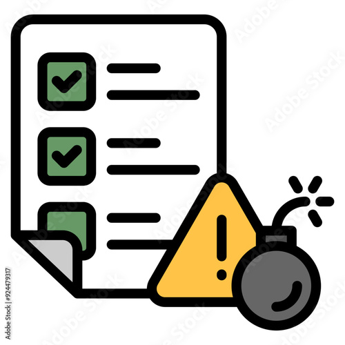 Risk Assessment Icon For Design Element