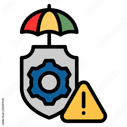 Risk Mitigation Icon For Design Element
