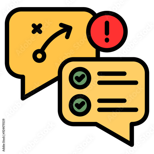 Communication Plan Icon For Design Element