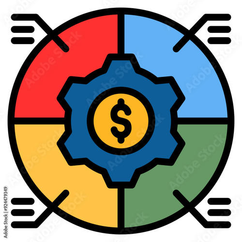 Resource Allocation Icon For Design Element