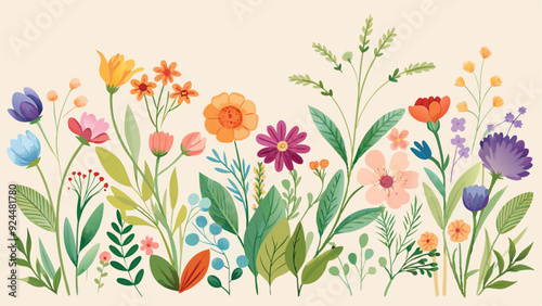 A watercolor floral background illustration