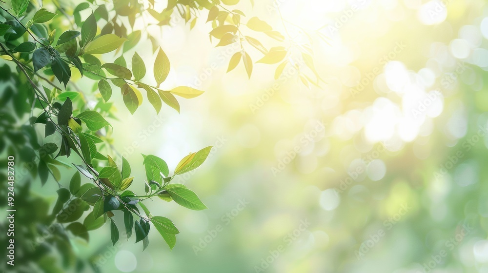 Green leaves with sunlit background. Green leaves with sunlit background.
