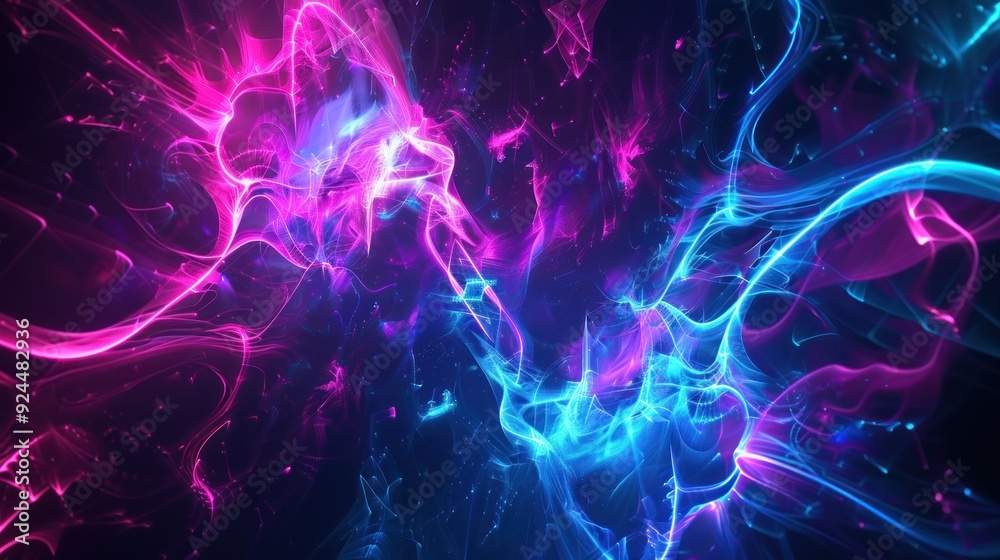 Obraz premium Abstract Swirling Light and Energy