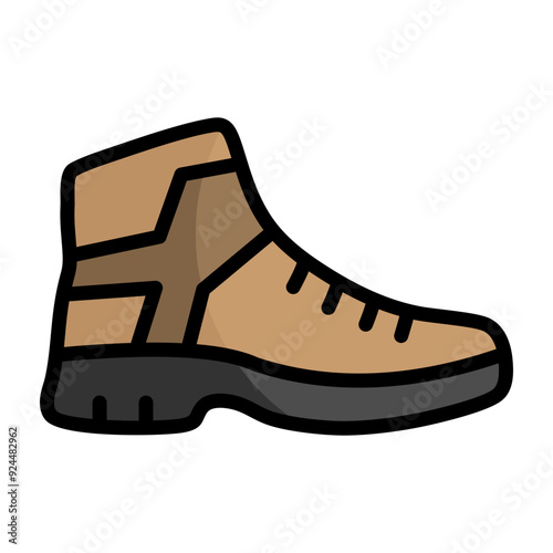 Hiking Boot  Icon Element For Design
