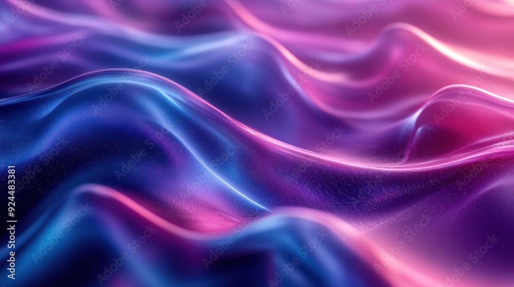 Flowing waves rendered in purple and pink tones Flowing waves rendered in purple and pink tones