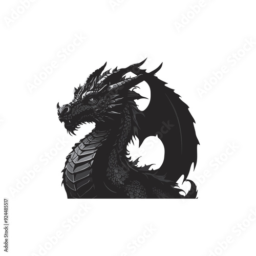 Dragon Silhouette design vector file. photo