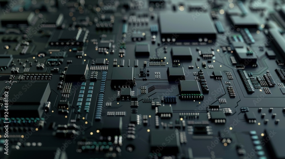 Abstract Technology Background: Close-up of a Circuit Board