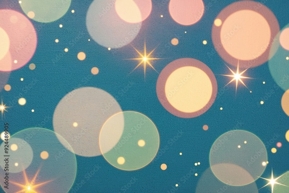 Playful Bokeh Lens Flare Overlay with Sparkling Twinkle Effect on Canvas Playful Bokeh Lens Flare Overlay with Sparkling Twinkle Effect on Canvas