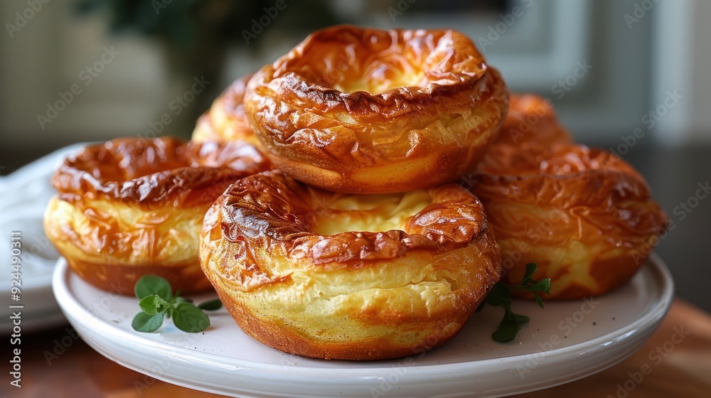 Light and fluffy Yorkshire pudding, with its crispy golden exterior and soft, airy interior, Light and fluffy Yorkshire pudding, with its crispy golden exterior and soft, airy interior,