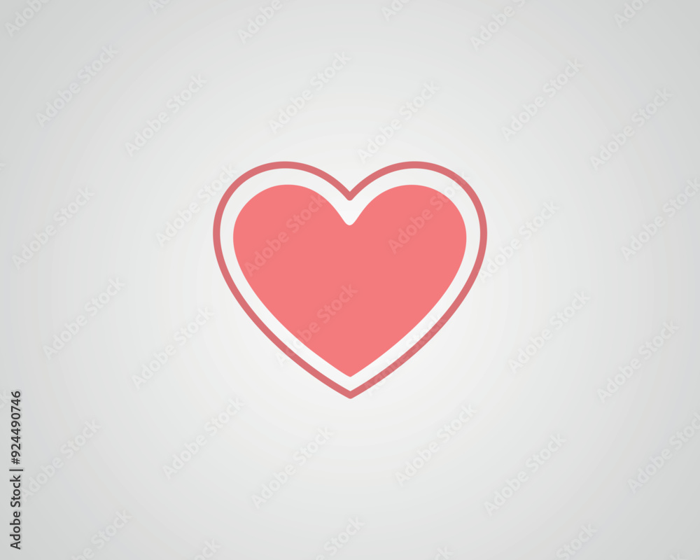 Simple icon of red heart shape. Simple icon of red heart shape.