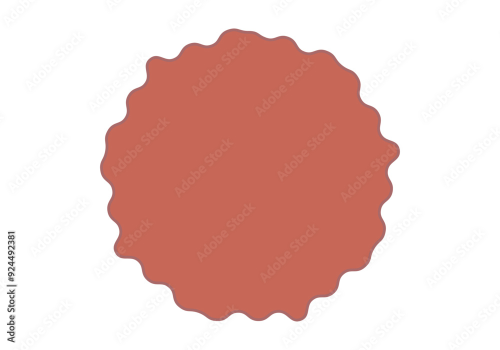 Sello o estampado rojo vacío en fondo blanco Sello o estampado rojo vacío en fondo blanco