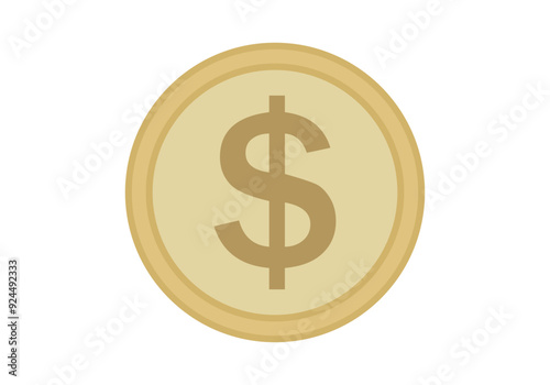 Moneda dorada de dólar americano