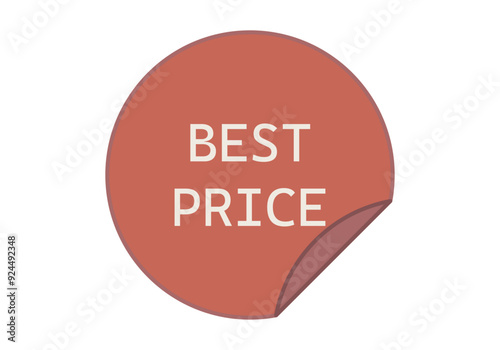 Pegatina roja circular con texto de mejor precio