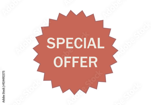 Sello rojo con picos de oferta especial
