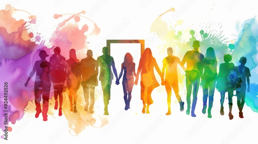 custom made wallpaper toronto digitalPeople Walking Through a Colorful Door