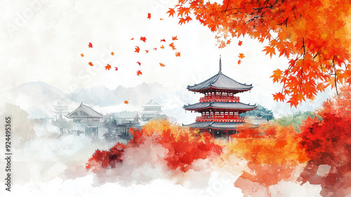 紅葉の美しさを極める！和の心を感じる幻想的な秋の寺院風景