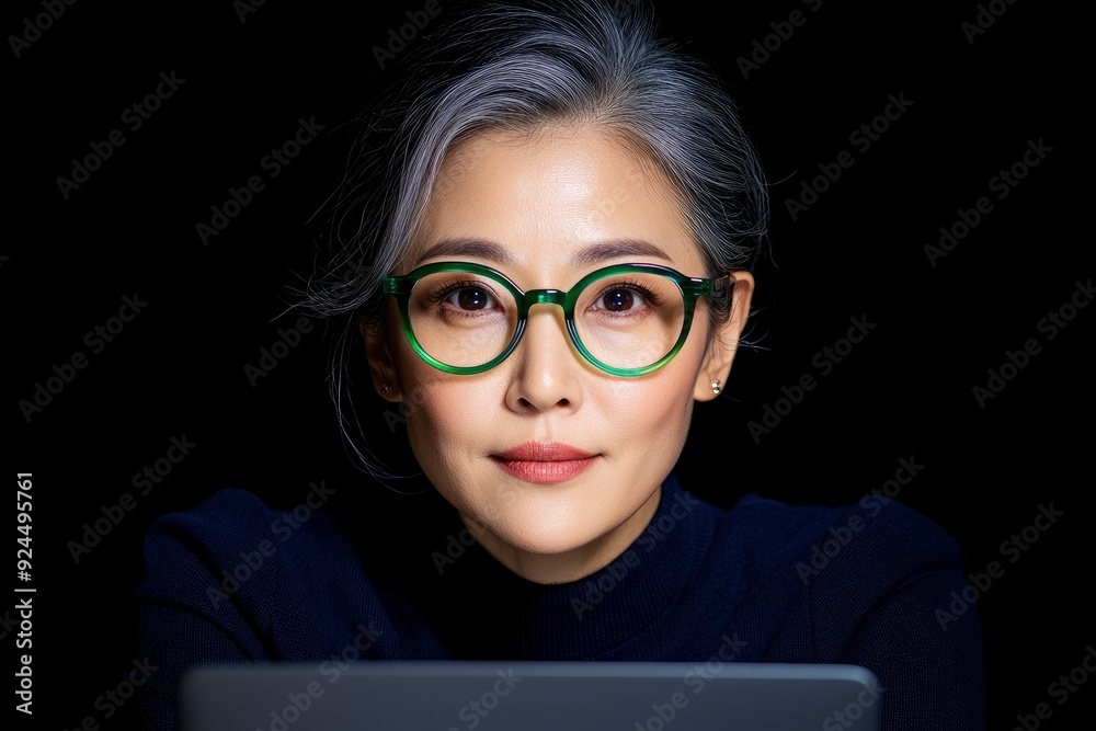 Young Asian Businesswoman Working On Laptop, Focused On Accounting In Office Young Asian Businesswoman Working On Laptop, Focused On Accounting In Office