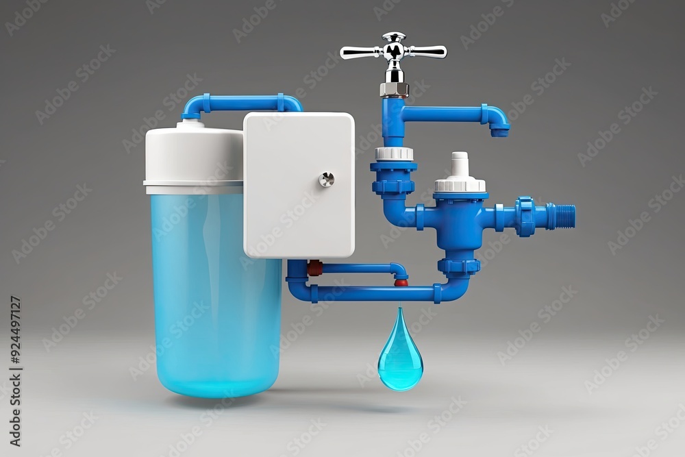Three Dimensional Water Supply System with Utility Features and Liquid Droplet Dynamics Three Dimensional Water Supply System with Utility Features and Liquid Droplet Dynamics