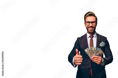 happy person with banknotes