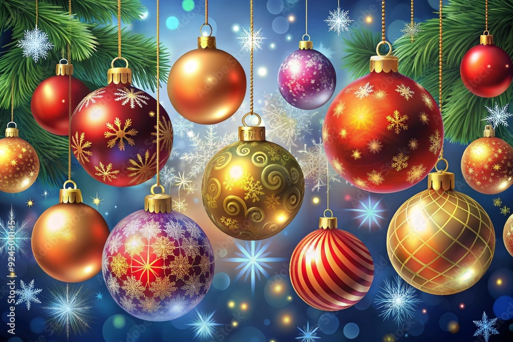 Christmas Ornaments Background Illustration Christmas Ornaments Background Illustration