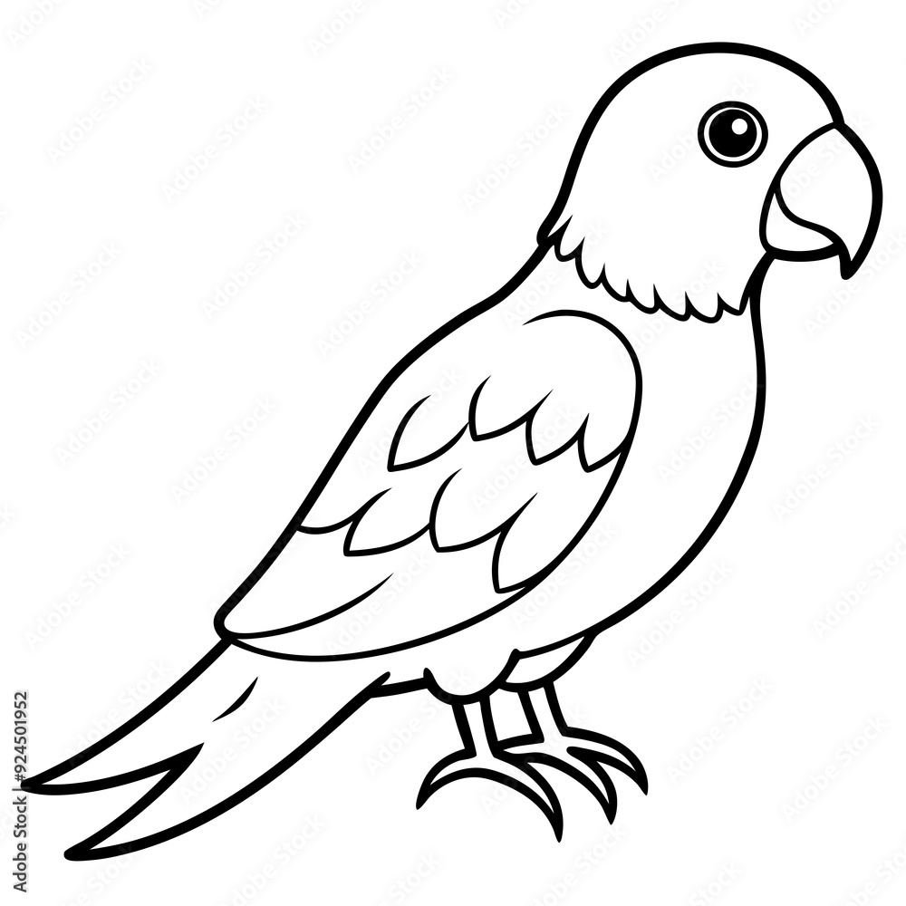 Cute Parrot bird Silhouette vector illustration Cute Parrot bird Silhouette vector illustration
