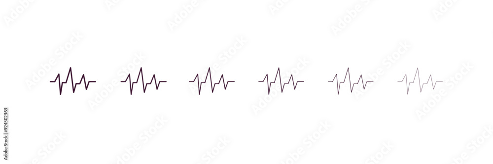 beat outline icon. Linear vector from health and medical concept. 6 different line style beat icon included thin, light, regular, medium, bold, black beat outline icon. Linear vector from health and medical concept. 6 different line style beat icon included thin, light, regular, medium, bold, black