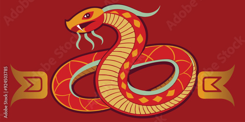 year of the snake 2025 vector background design