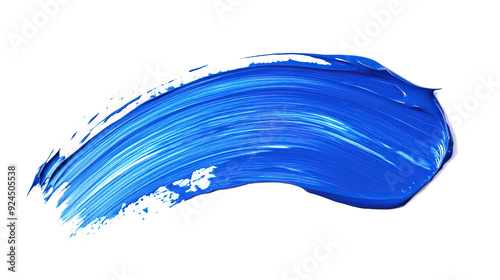 blue brush stroke on transparent background