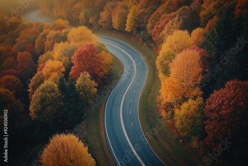 Aerial view of highway