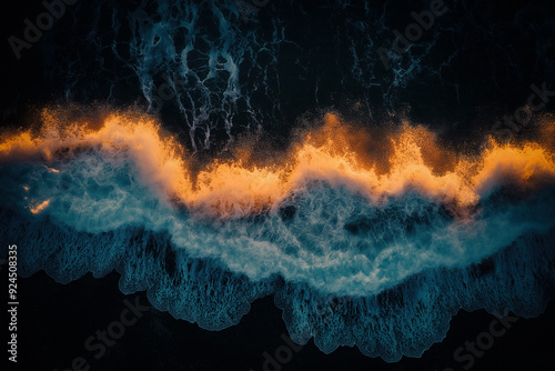 Aerial view of ocean