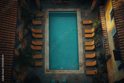 Aerial view of private pool