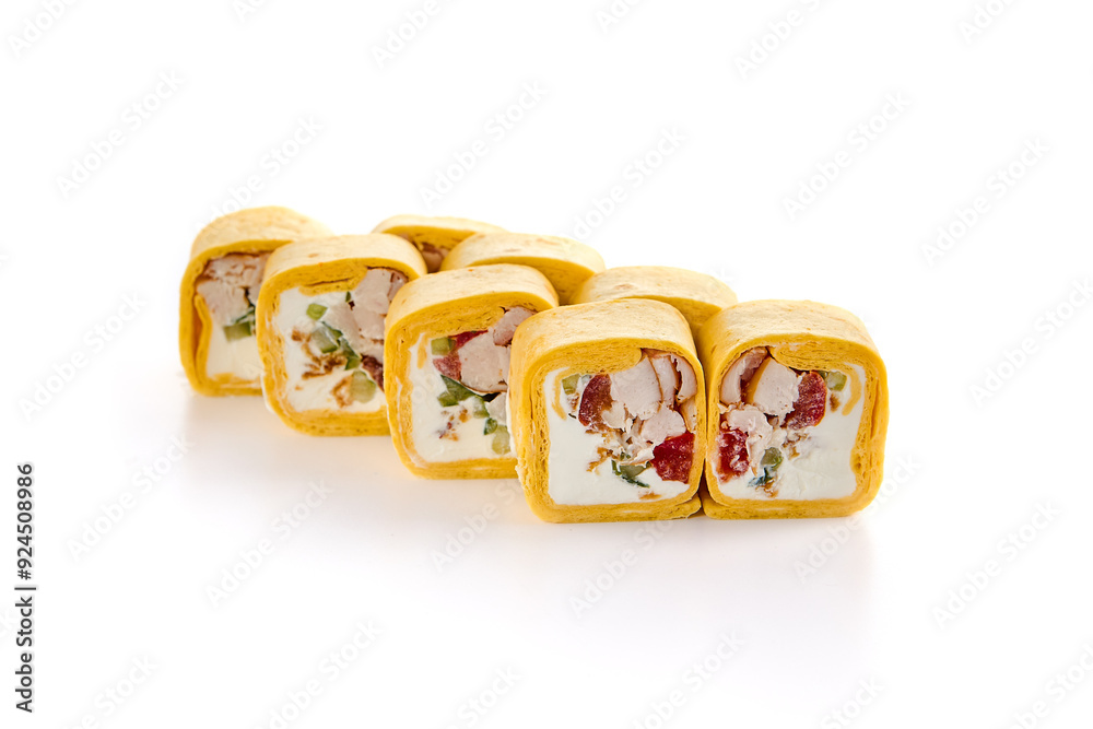 Delicious Chicken and Philadelphia Cheese Tortilla Rolls - Gourmet Wraps Perfect for Snacks and Meals Delicious Chicken and Philadelphia Cheese Tortilla Rolls - Gourmet Wraps Perfect for Snacks and Meals