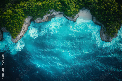 Aerial view of the water