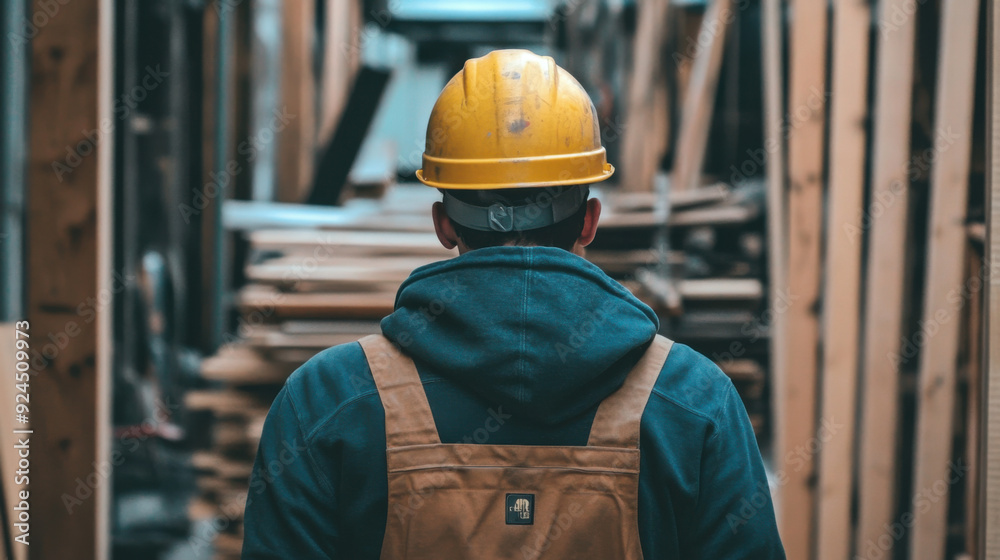Construction team with hard hats collaborating on a large building project Construction team with hard hats collaborating on a large building project