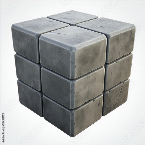 Concrete brick isolated