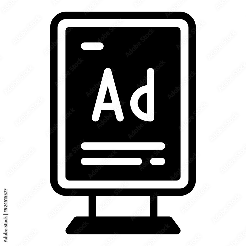 Single Roll Up Insight icon in glyph style Single Roll Up Insight icon in glyph style
