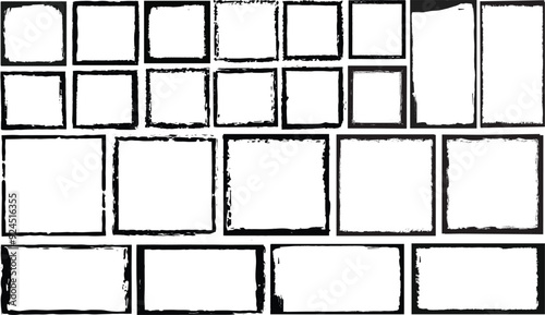 Vector Black Grunge Brush set