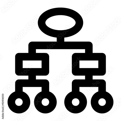diagram, structure, organization, hierarchy, management, structural outline icon