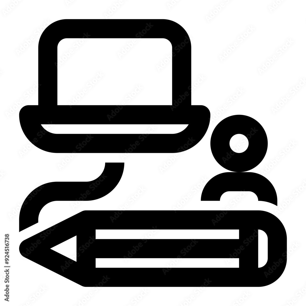 graphic designer, graphic editor, content creator, copywriter, illustrator, editor, graphic design outline icon graphic designer, graphic editor, content creator, copywriter, illustrator, editor, graphic design outline icon