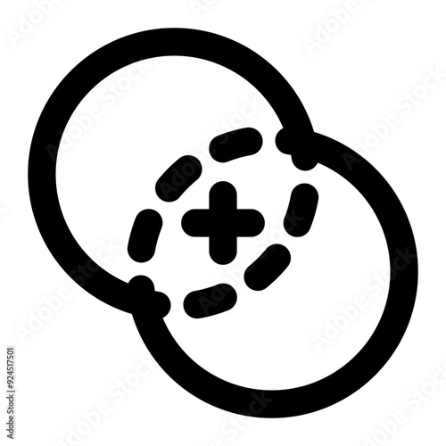 unity, unite, merge, merging, combine, compound, shapes, circle, visual design outline icon