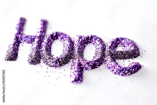  a purple cancer ribbon of hope