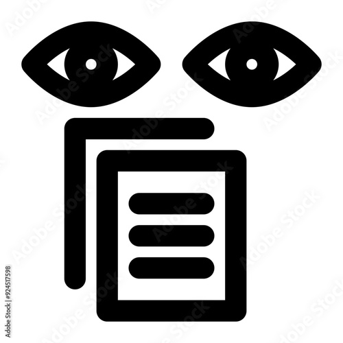 visual information, reading, visual communication, visualization, document, espionage outline icon