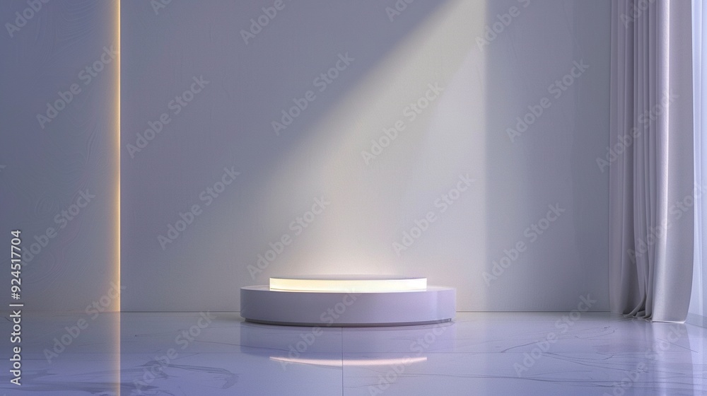 The platform should have a modern, sleek finish with ambient lighting that casts gentle shadows around the products, enhancing their features without overwhelming the viewer. generative ai The platform should have a modern, sleek finish with ambient lighting that casts gentle shadows around the products, enhancing their features without overwhelming the viewer. generative ai